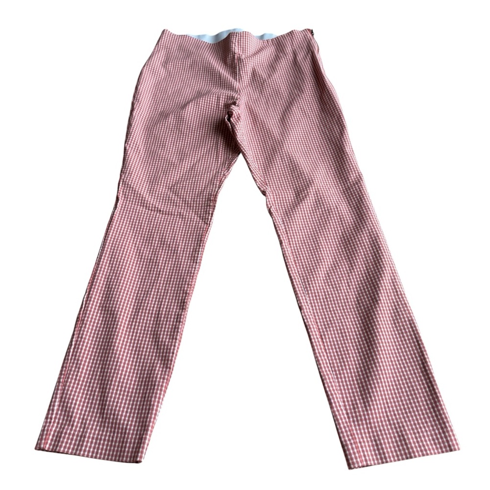 A‎ New Day Women’s Pink Gingham Pants Size 10 Ankle Cropped Stretchy